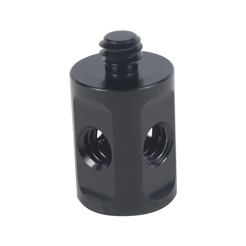 DLSR 숄더 리그용 듀얼 1/4 나사 연결 어댑터 마운트 포커스 시스템 튜브로드 폴 커넥터 마이크 스탠드 라이트 홀더