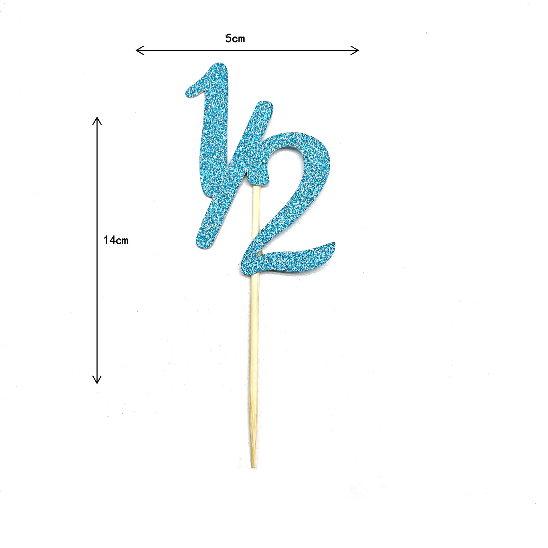 1 Satz glitzernde halbe Jahr alles Gute zum Geburtstag 1/2 Banner Cupcake Topper für Babyparty 6 Monate Geburtstagsfeier Foto Requisite Dekoration – Detail 5