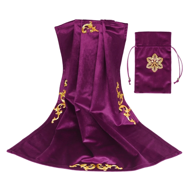 

Divinations Tablecloth with Tarot Bag Nordic Metaphysical Altar