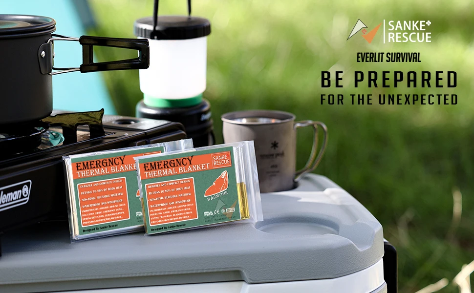 שמיכת חירום חיצונית הישרדות הצלה עזרה ראשונה לסכל תרמית שמיכה תרמית היפותרמיה windprodamming עבור קמפינג