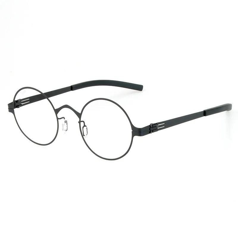 Germany Handmade Round Glasses Frame Screwless High Quality