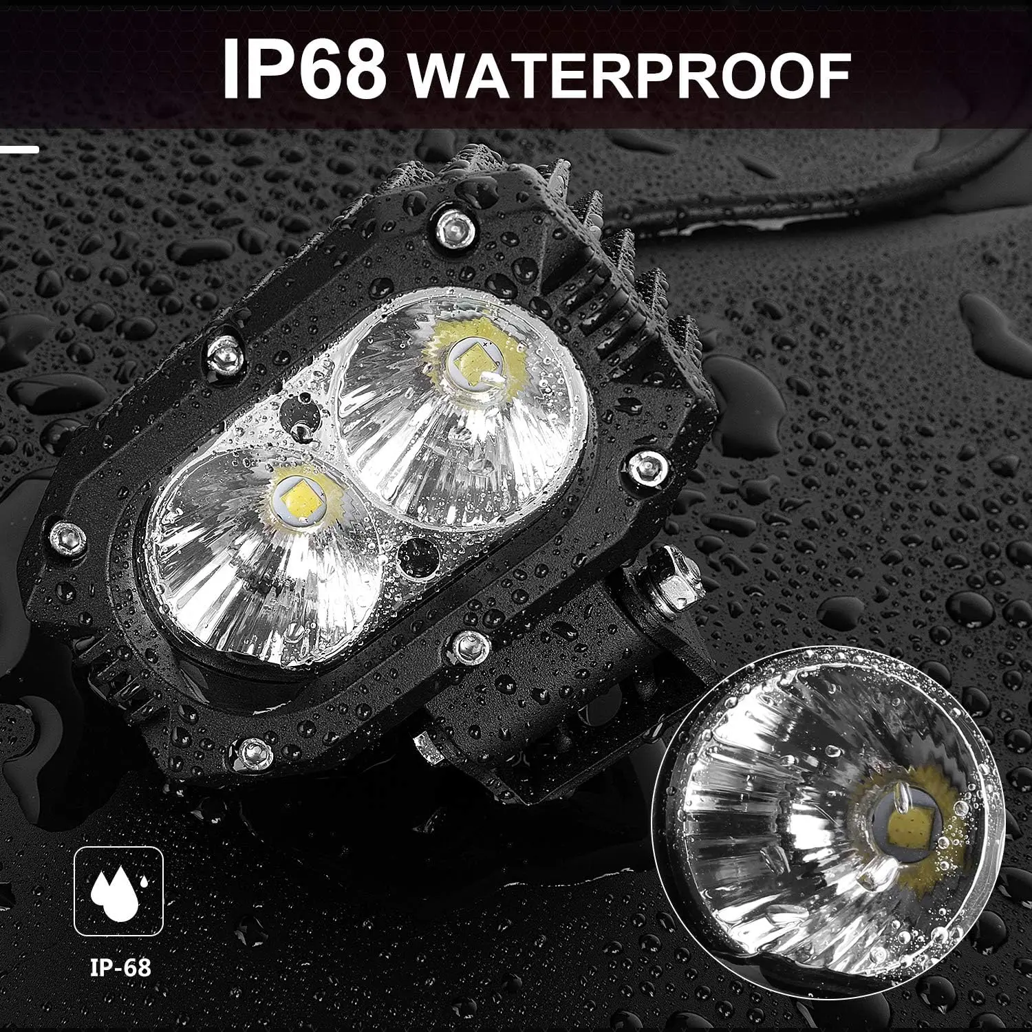 4 Inch LED Pods Light Spot Flood Beam 9V-30V Waterproof Led Work Fog Driving Lights Bar for ATV UTV SUV Off Road 4x4 Boat Truck