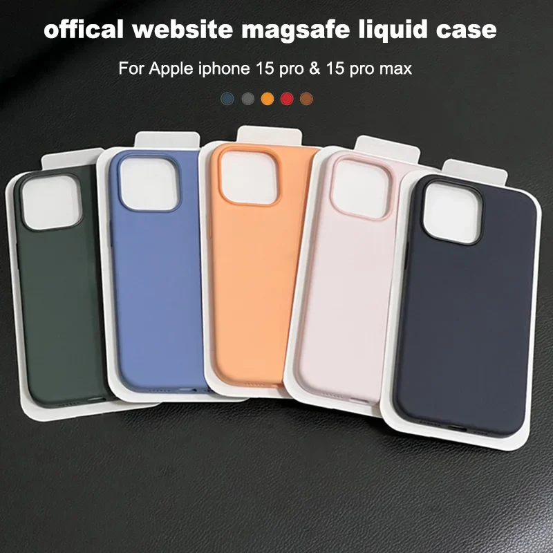 

Apple 15 Pro Max Animation Magsafe Liquid Silicone Magnetic Case for iPhone 15 Pro Max Pro Case Wireless Charging Drop Cover