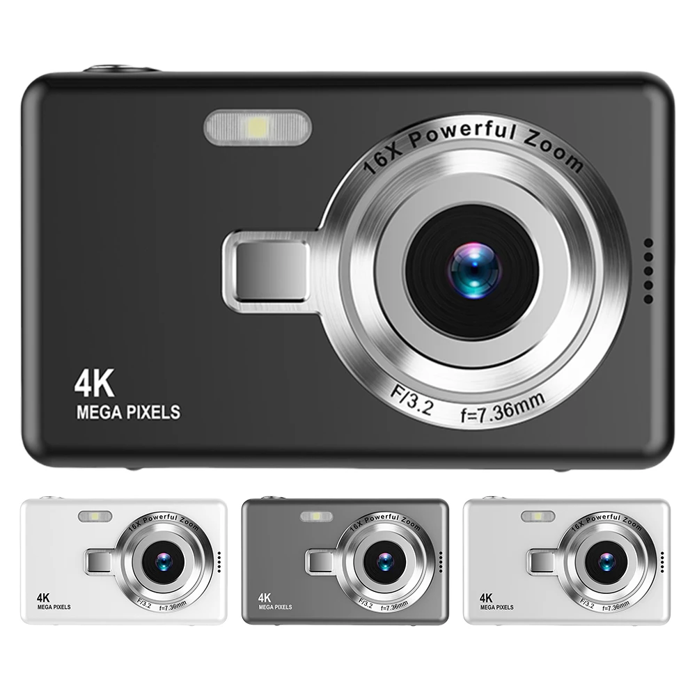 Digital Camera 16X Zoom Autofocus 2.4 Inch IPS Screen 96MP Video 4K 1080P For Kids Adult Photography