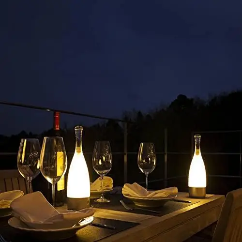 'Anna' Modern , Partable Wireless Bottle LED Light, Dimming Touch Control Switch, USB Rechargeable, Stylish Light for Home, Offi