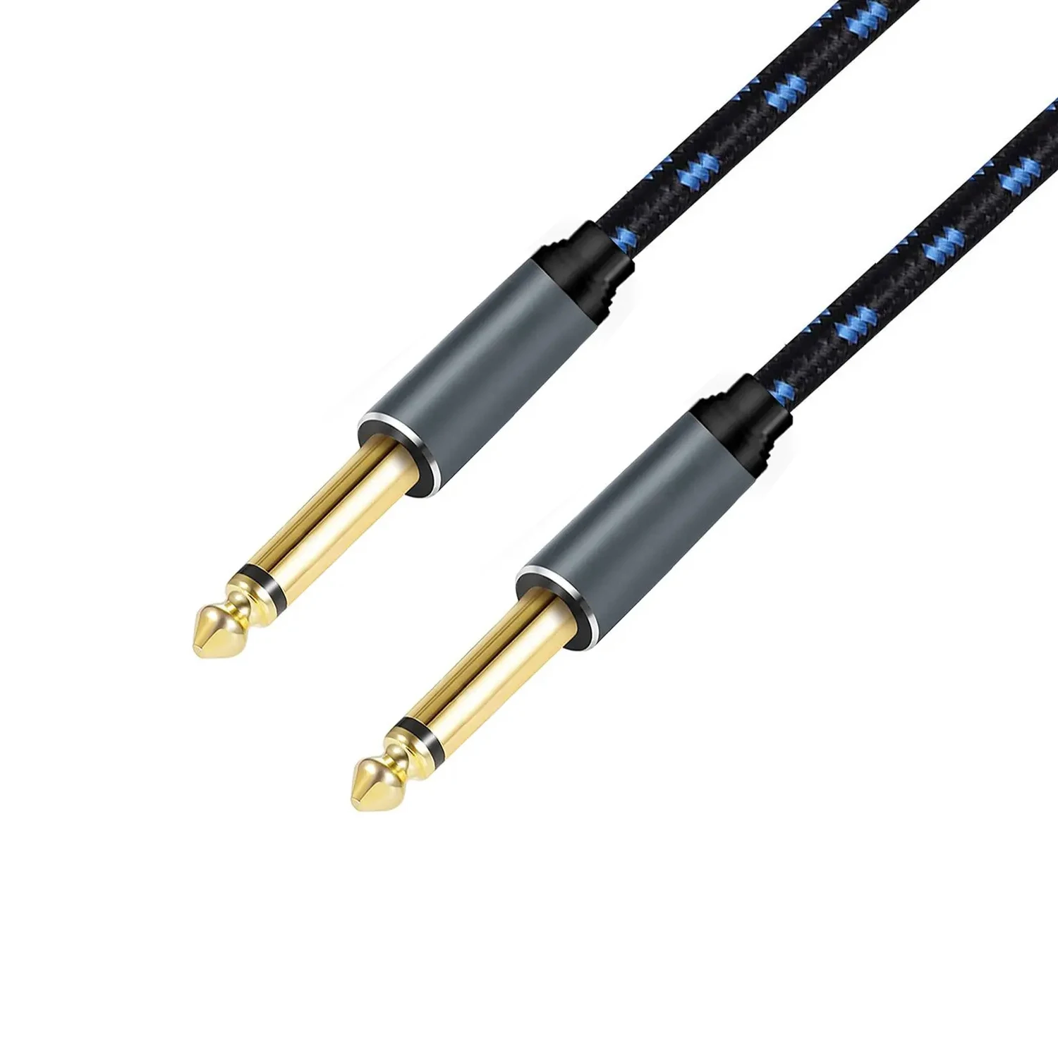 High-Quality Mono TS Jack Audio Cable for Amplifiers, Mixers, and Bass Guitars - Multiple Length Options Available
