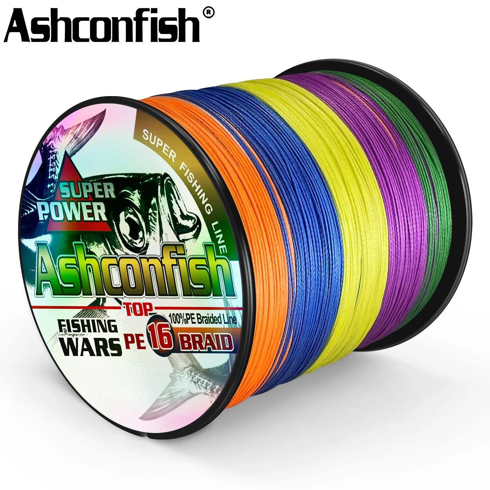 Ashconfish 16 Strands Braided Fishing Line Super Strong Saltwater 20LB-500LBS Hollow Core 500M Multifilament PE Line Japan fishing line fishing tackle