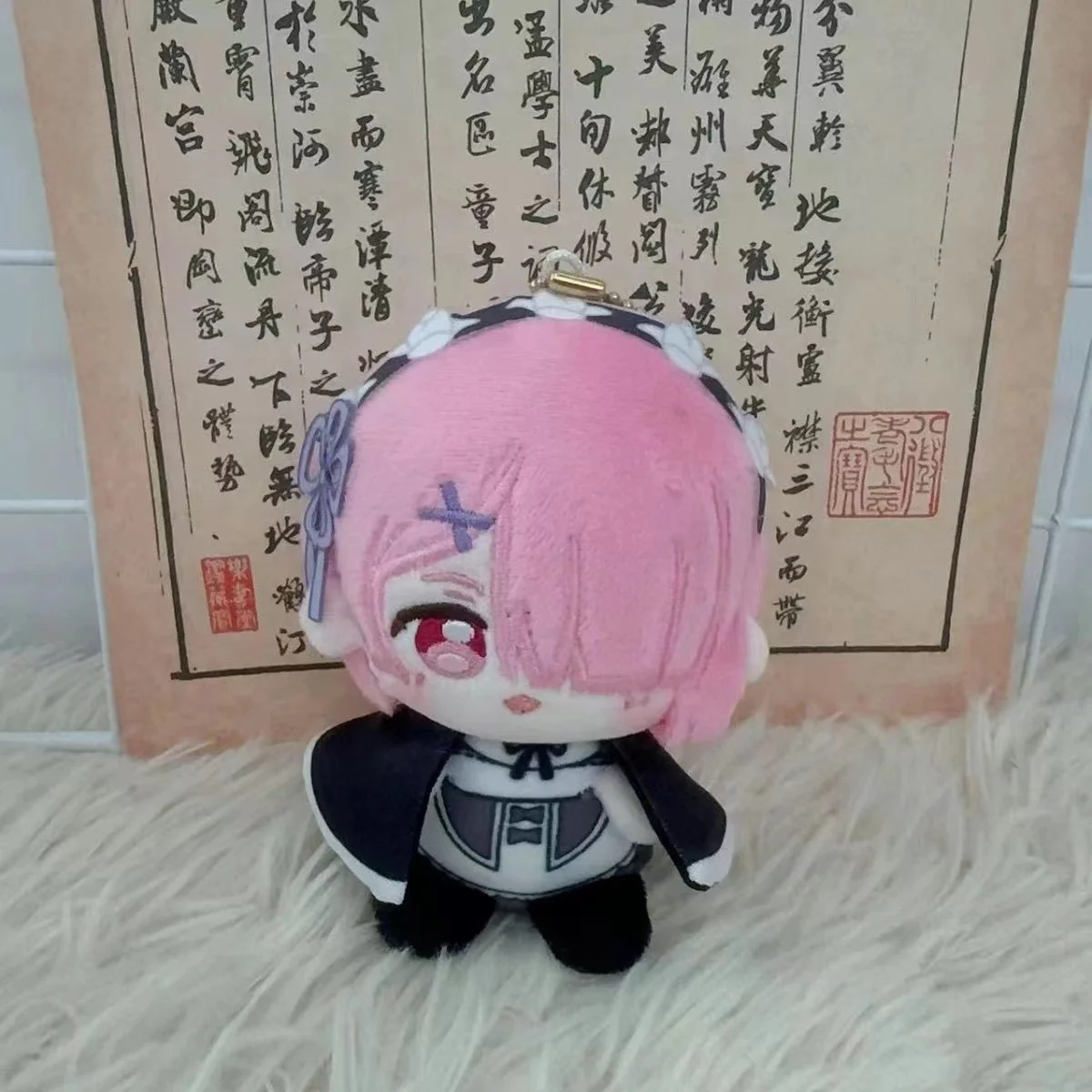 Life In A Different World From Zero Rem Anime Mascot Costume Plush 10cm Dolls for Cosplay Events Roleplay