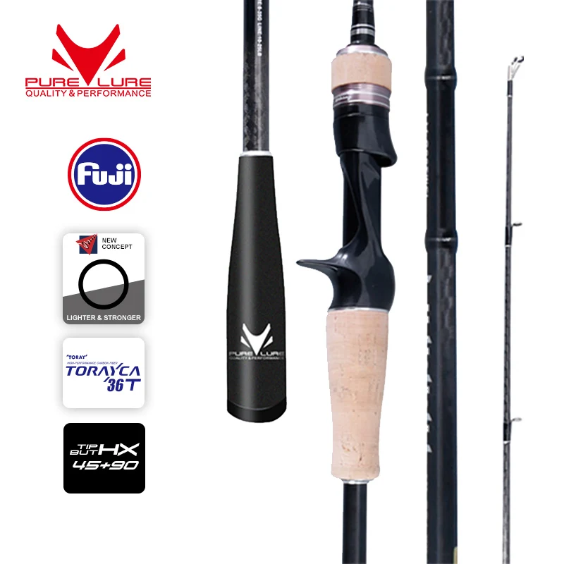 PURELURE FIAMMA Kork Griff Spinning Rod Casting Combo High Carbon Universal Lange Werfen Angelrute FUJI Ring Schnelle