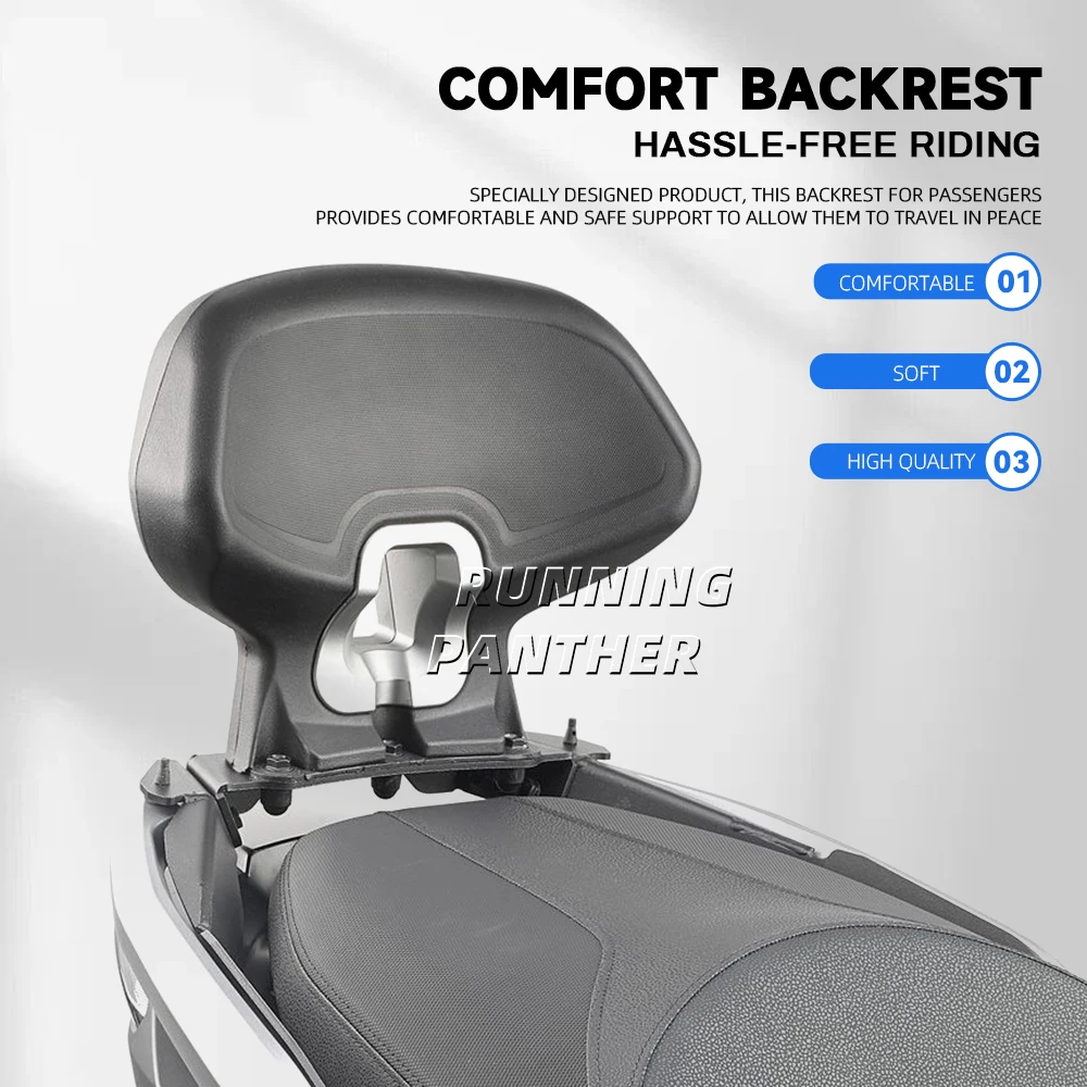 

NEW FOR HONDA PCX125 2014-2020 PCX150 2014-2018 Motorcycle Black Rear Passenger Seat Backrest Cushion Back Rest Pad