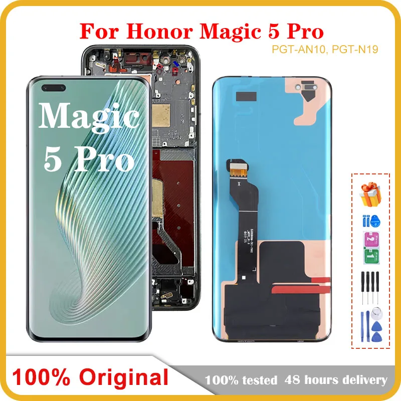 

6.81" Original For Huawei Honor Magic 5 Pro Magic5 Pro LCD PGT-AN10 PGT-N19 Display Touch Screen Replacement Digitizer Assembly