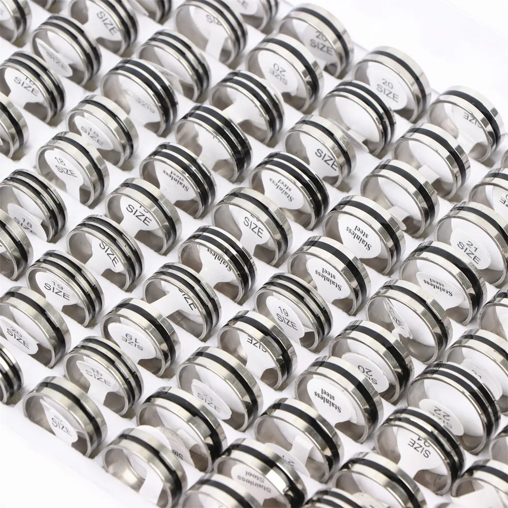 Lot De 100 Bagues En Acier Inoxydable - Motifs Animaux, Coeur, étoile, Pour Hommes Et Femmes, Neuf Avec étiquettes