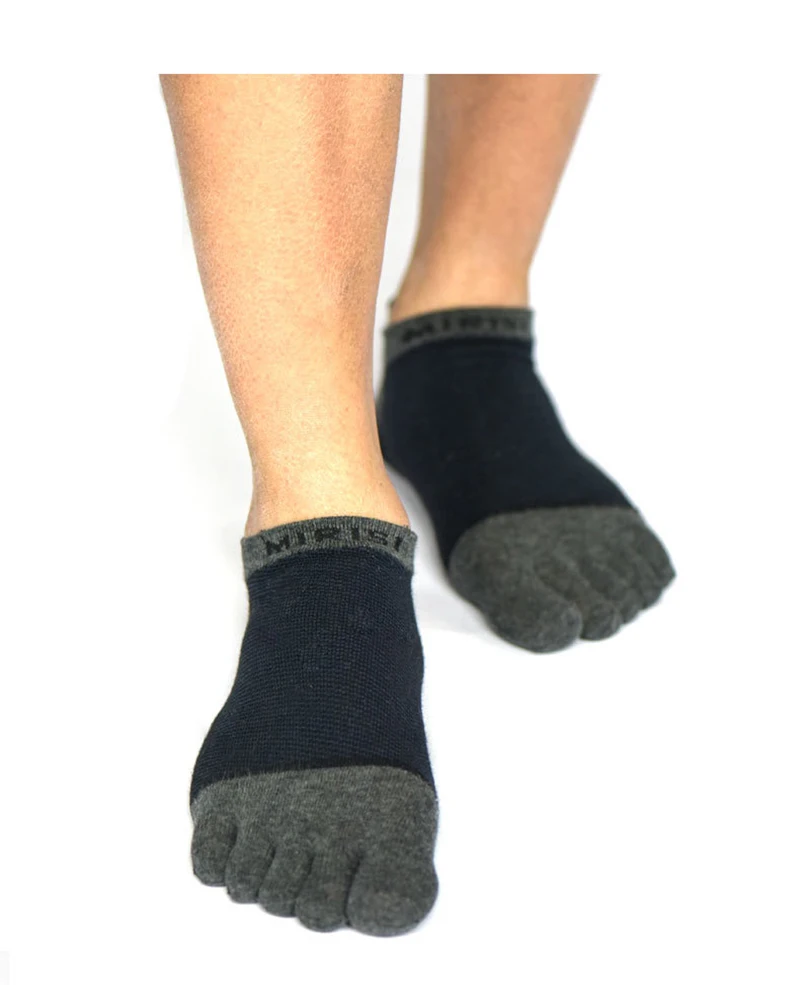 3 Pairs Large Toe Socks Combed Cotton Spring Summer Mesh Athletic Running Socks with Toes 5 Finger Short Men Calcetines EU39-44