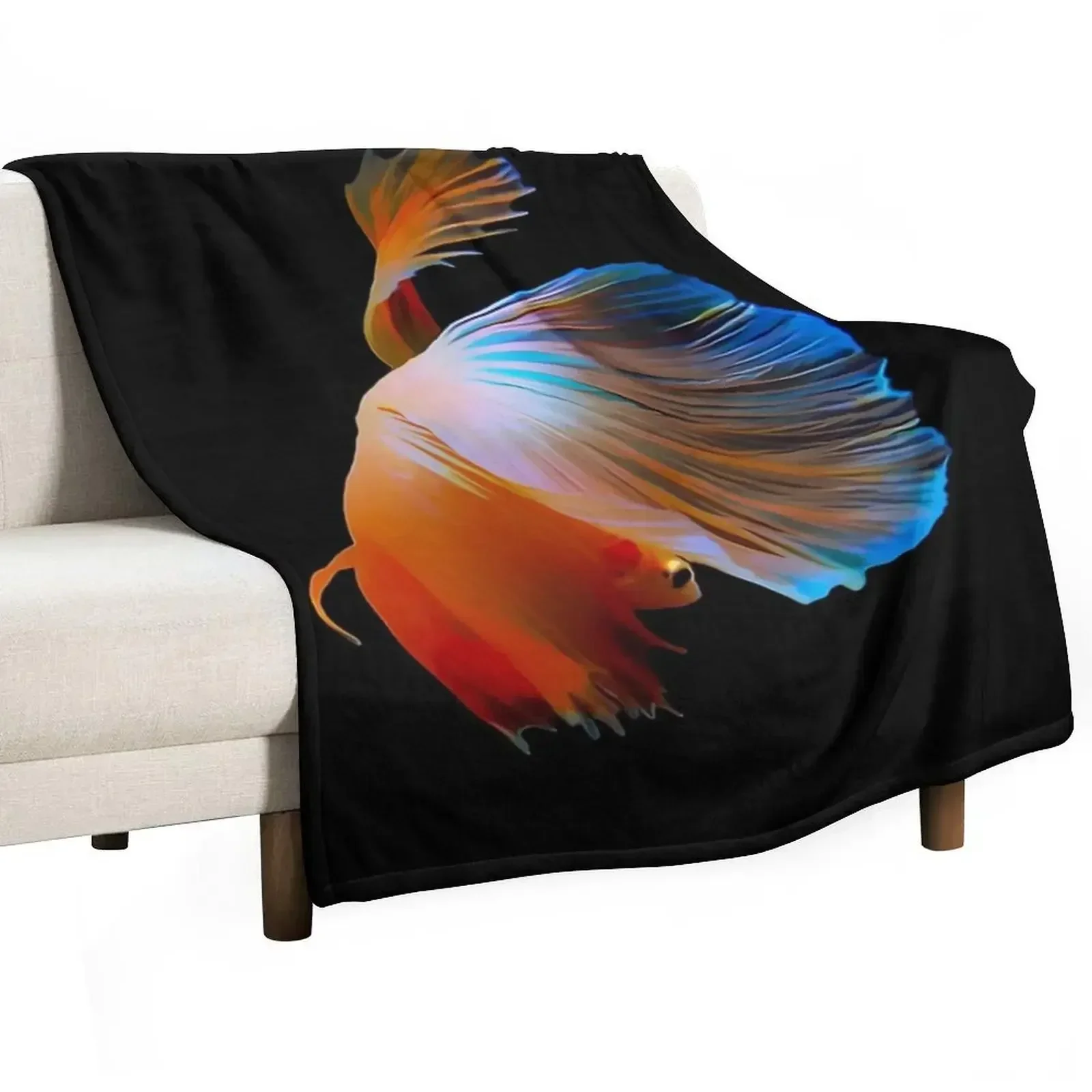 

Betta Fish Throw Blanket for sofa Camping decorative Softest Blankets