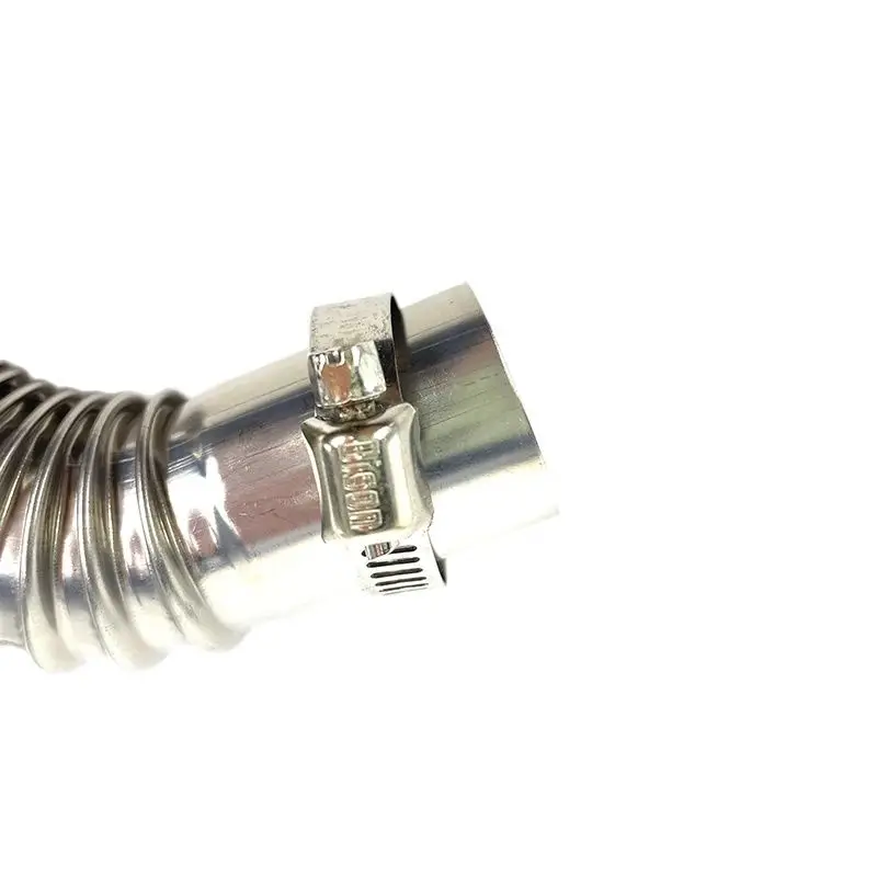 25mm 60cm Exhaust Pipe + 2pcs Clamps Air Diesel Heater Stainless Steel Tube Gas Vent Hose For Car Truck