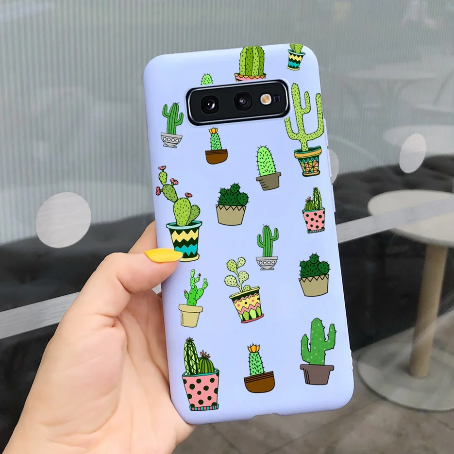 Lovely Pattern Soft Silicone Matte Phone Case with Bumper Protection