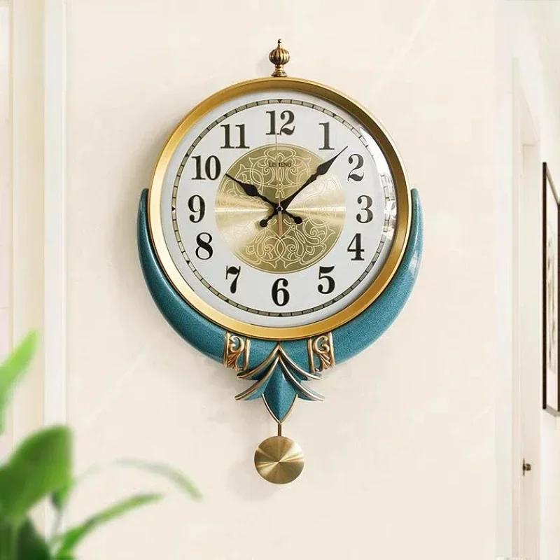 

Nordic wall clock mute swing clock living room hanging watch hanging wall clock decoration pendulum clock atmospheric household