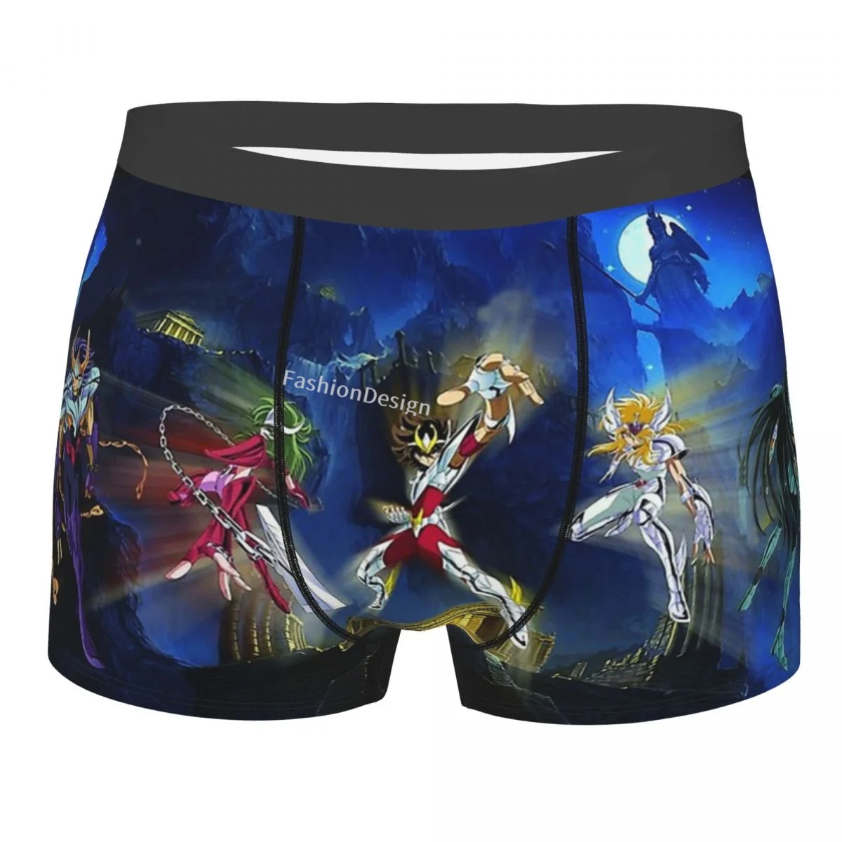 

Saint Seiya Advanture Anime Knights Of The Zodiac Underpants Breathbale Panties Men's Underwear Print Shorts Boxer Briefs