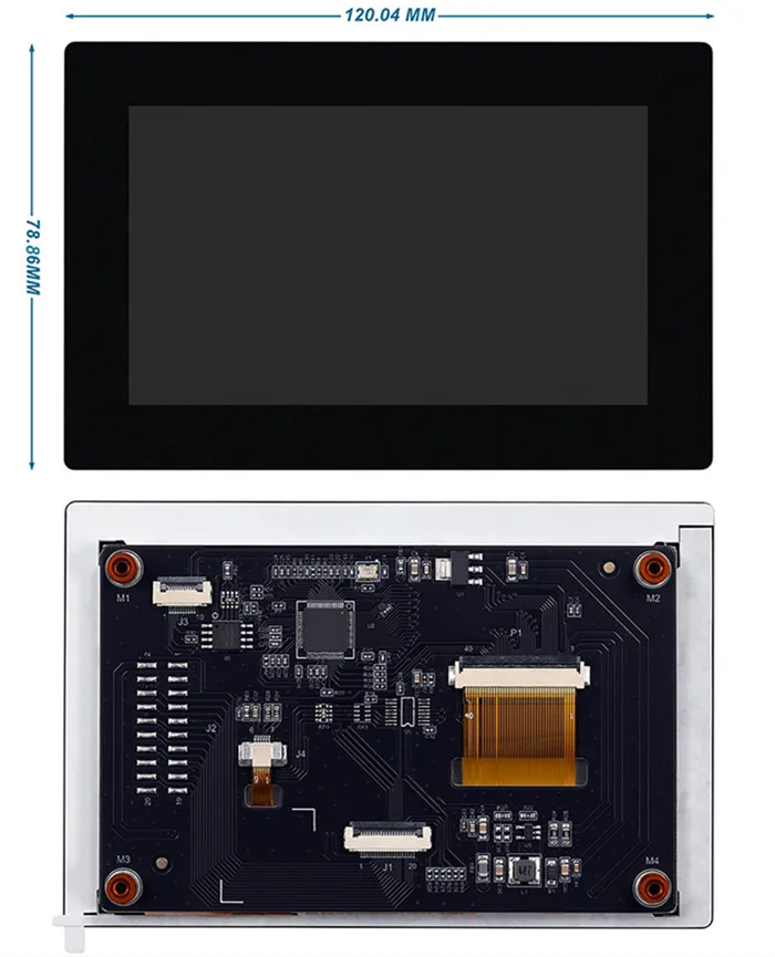 IPS 4.3 inch HD TFT LCD Capacitive/Resistive Touch Screen Module XPT2046 GT1151QM SPI+I2C Interface 800*480 16MB FLASH 16MB GRAM