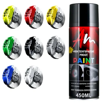 Resistenza alle alte temperature Vernice per pinza freno fai-da-te 2K Spray aerosol può finitura glamour lucida Nero Giallo Blu Rosso Verde Argento oro 1