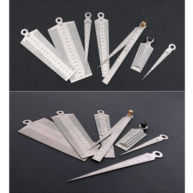 Metric Taper Gauge Aperture Scale Feeler Ruler For Drill Measurement