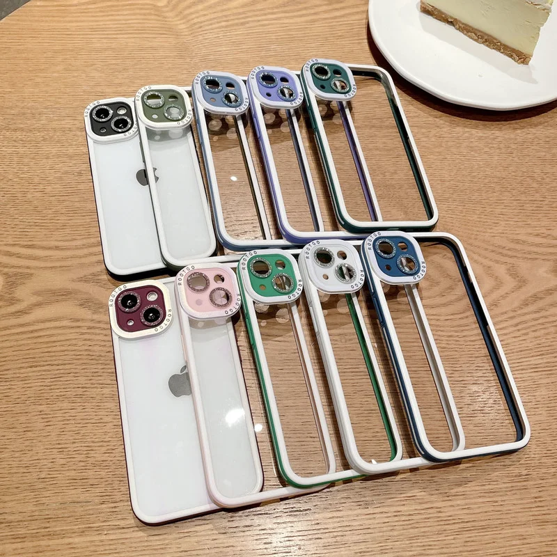 

Phone Case Cover for IPhone 13 12 11 Pro Max Net Red Trend Simple Phone Case for IPhone 12 11 13 Pro Lens Film Protection Case