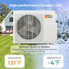 18k BTU Dual 2 Zone Mini Split Air Conditioner, 20 SEER2 9000 BTU Wifi Enabled Ductless Inverter Air Conditioner & Heater Pump 6