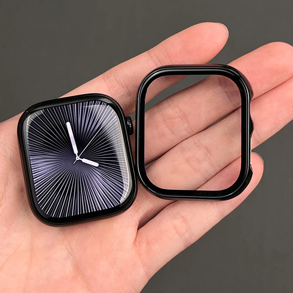 Premium Tempered Glass Screen Protector with Protective Cover for Smartwatch Accessories