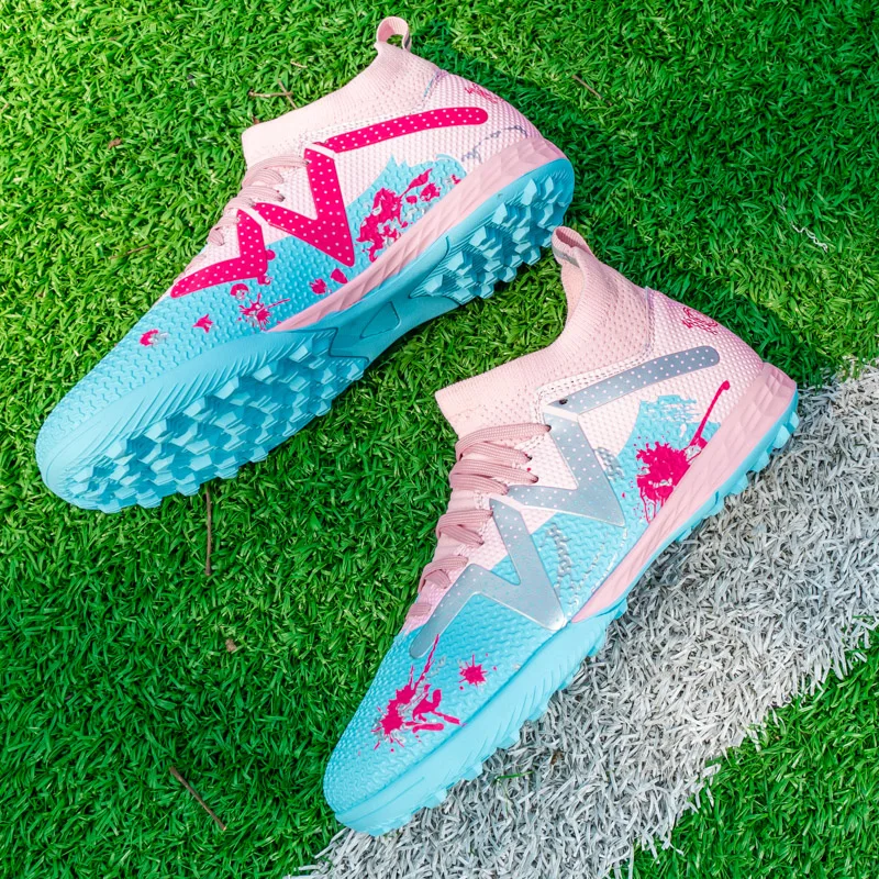 Professional football shoes TF nail breaking lawn training shoes men's and women's outdoor sports sneakers