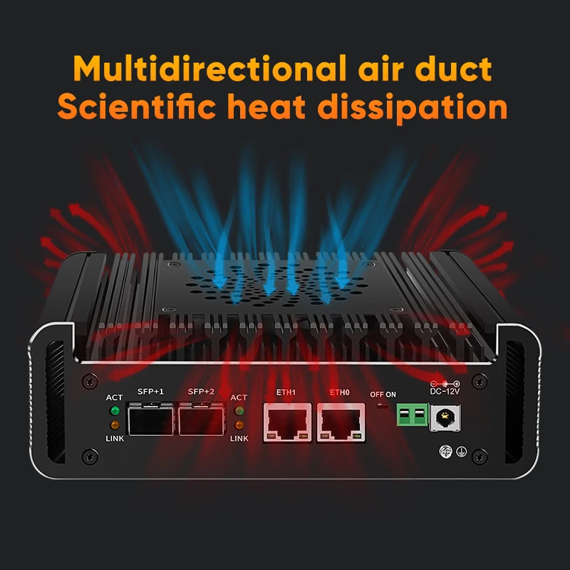 Toptonソリッドファイアウォールアプライアンス,ミニPC, 2x10g,sfp +