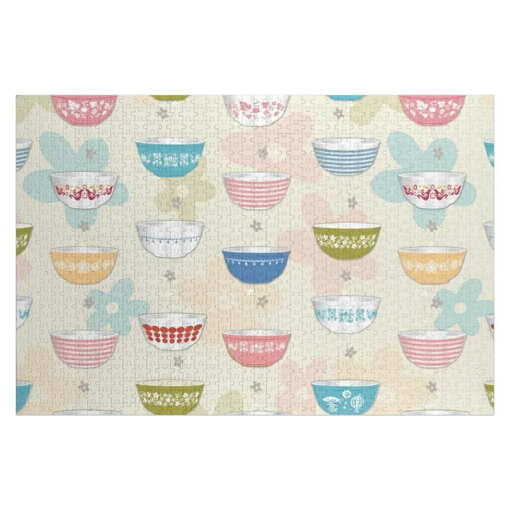 

Vintage Pyrex Bowls Collection Jigsaw Puzzle Personalized Baby Object Scale Motors Personalized Wooden Name Puzzle