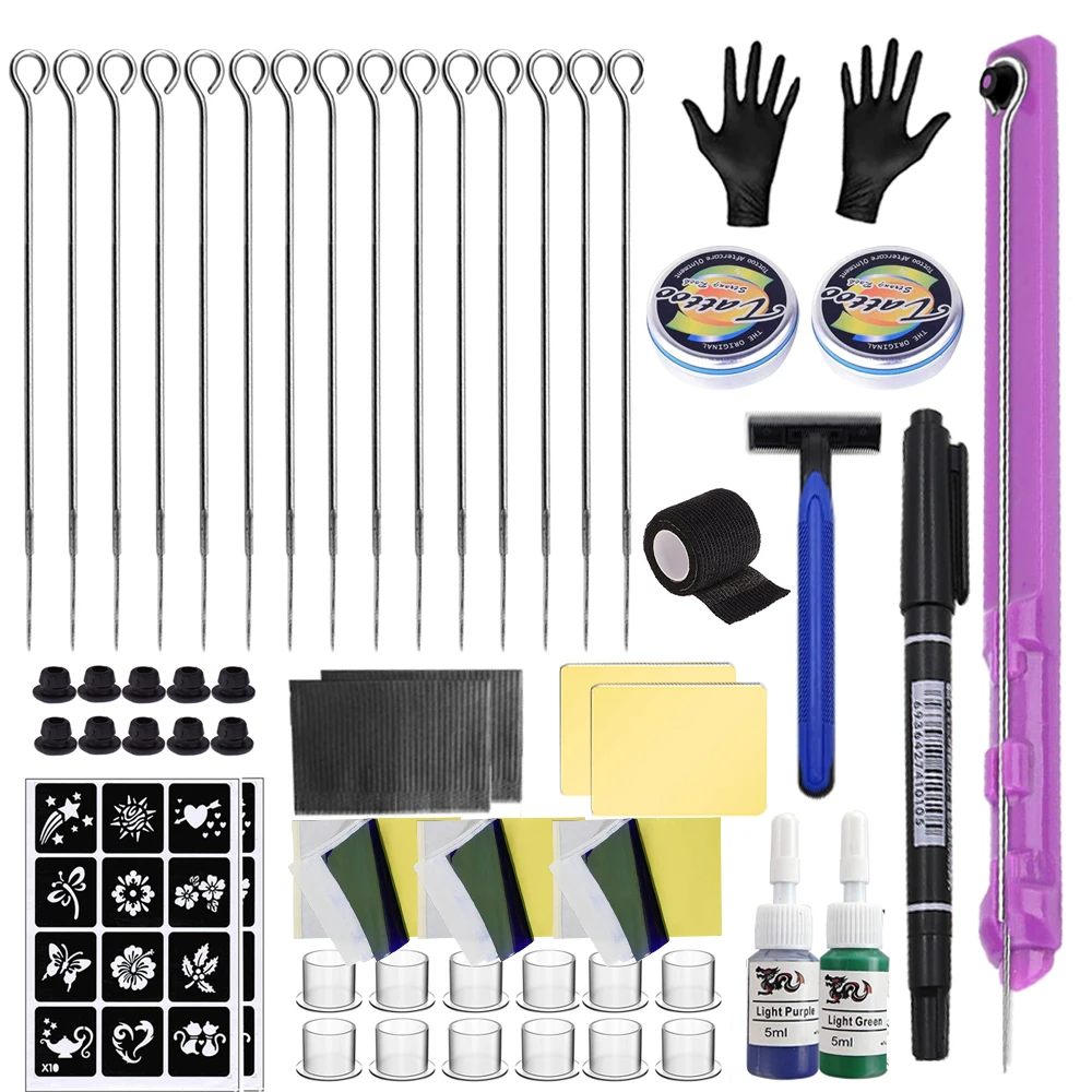 

Tattoo Hand Poke and Stick Tool Supply Tattoo Needles Holder Ink Kit for Body Art Hand Poke Stick DIY Tattoo Accessories