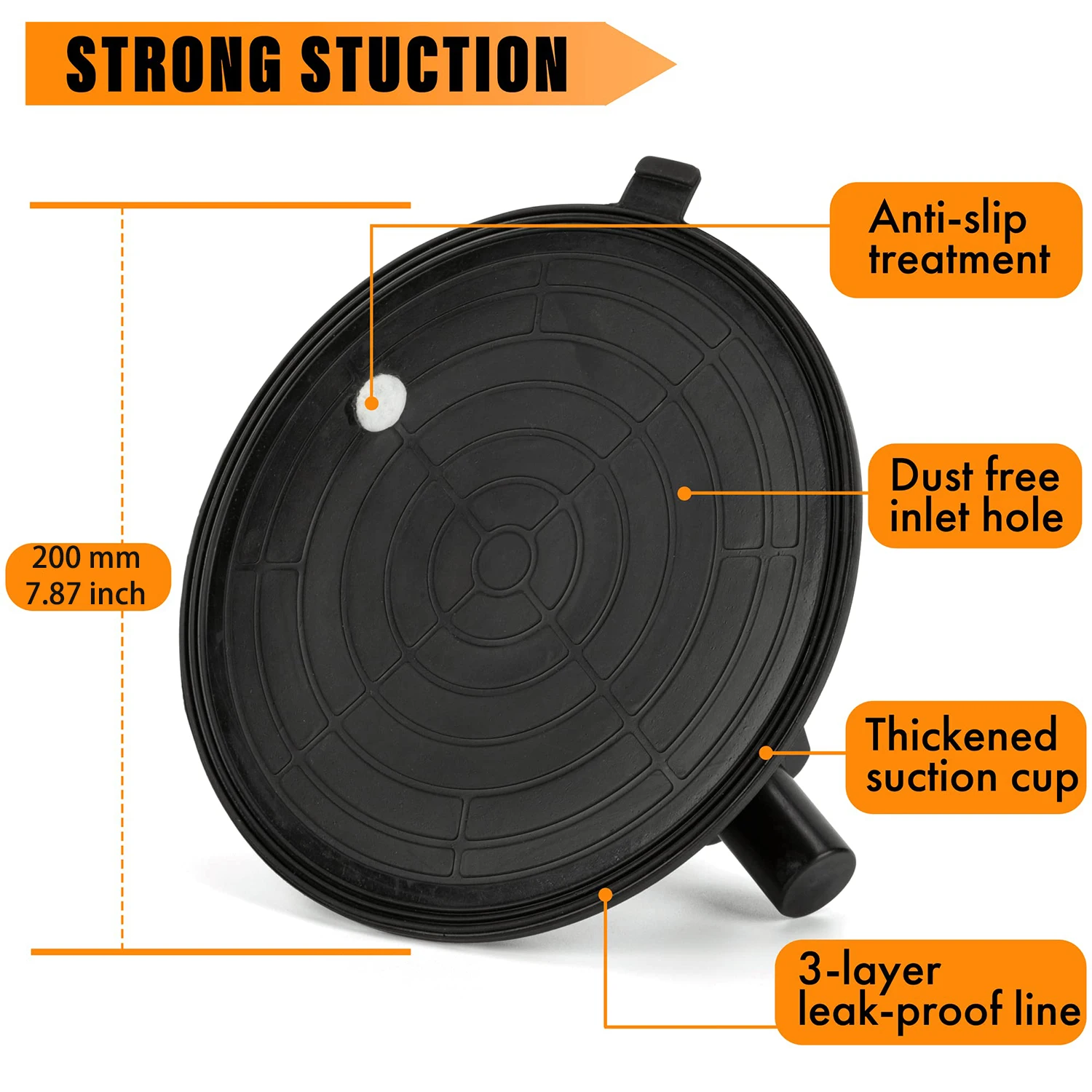 20CM diameter Vacuum Suction Cup granite Glass Tile Suckers Manual lifting 8 Inch 220kg Bearing Capacity Heavy Suction Cup vacuum suction cup vacuum sucker