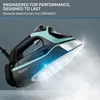 Steam Force Stainless Steel Soleplate Steam Iron for Clothes 400 Microsteam Holes, Cotton, Wool, Poly, Silk, Linen 2