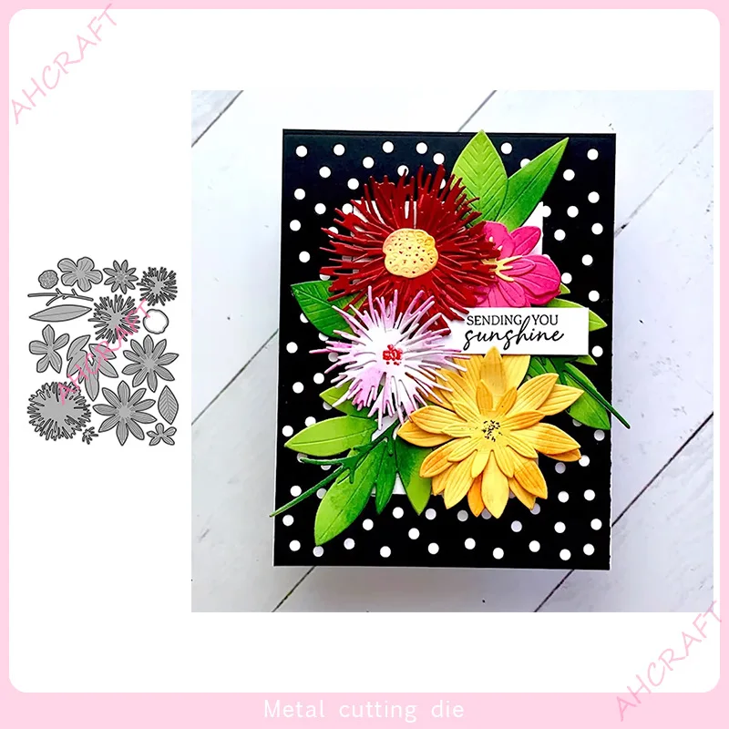 

2023 new manual scrapbook accessories flowers flowers metal carbon steel cutting tool die DIY etching tool die material