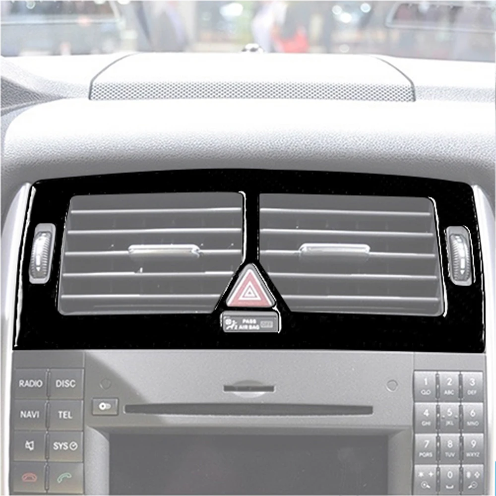 Фото Для Mercedes-Benz B Class W245 2005-2011 фортепиано черное переключение передач воздуховыпускная панель стеклоподъемника автомобильные аксессуары для интерьера стикер №3