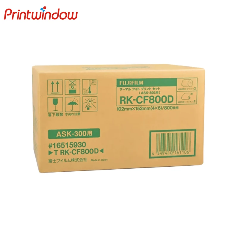 La Stampante A Sublimazione Della Tintura Originale Ask-300 Stampa La Carta Fotografica Per Fuji Fllm Photo Album Paper 4 X6 Pollici 2 Rotoli 800 Fogl