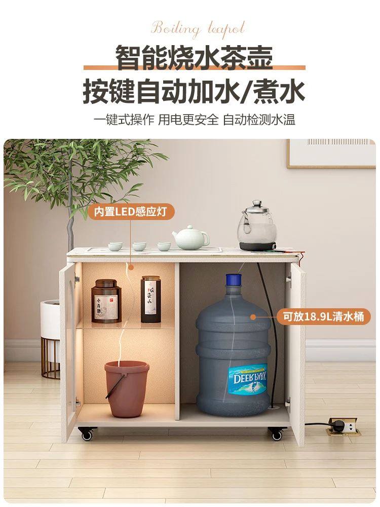 

Small Apartment Stone Plate Tea Making Table Simple Modern Living Room Home Tea Table Sofa Side Table