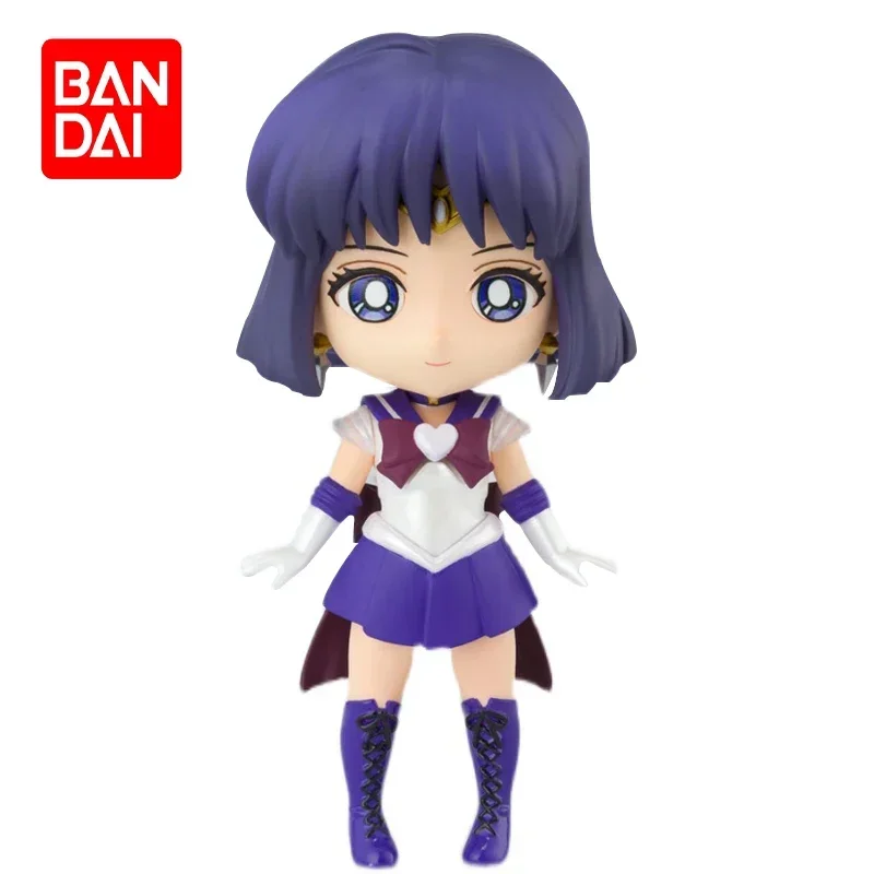 Bandai 2024 Originale Sailor Moon Sailor Saturn Figuarts Mini Q Version Saturn Kawaii Anime Action Collection Model Toys Gifts