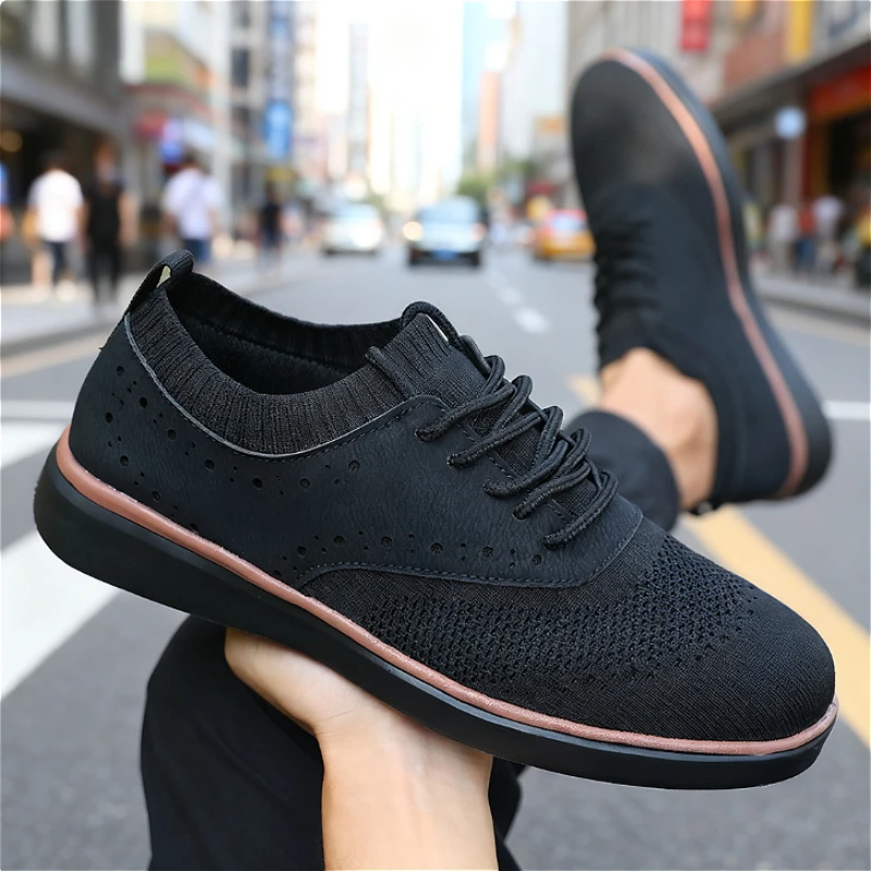 Lightweight Sneakers for Man Comfortable Non-Slip Business Casual Shoe Trendy Retro Versatile Tennis Footwear Designer Shoes Men