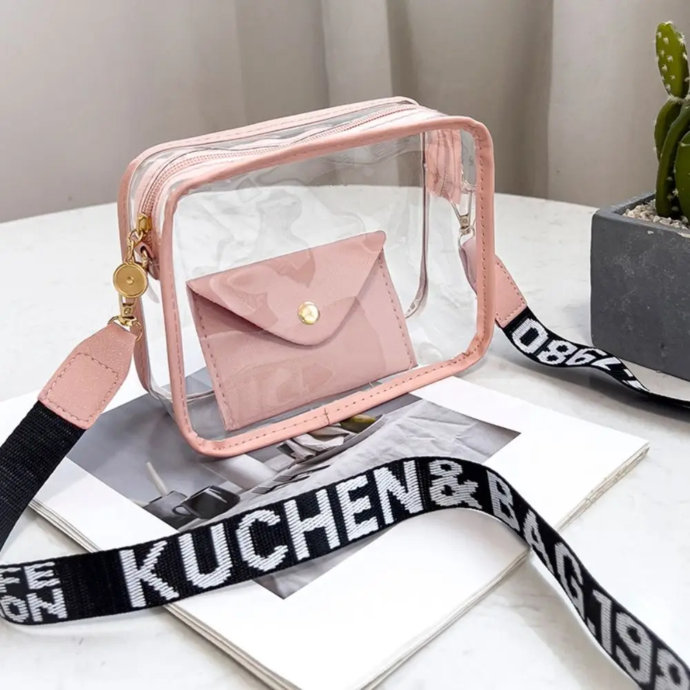 ตัวเลือกสินค้า กระเป๋าแฟชั่น PVC โปร่งใส สะพายข้าง Crossbody ขนาดเล็ก