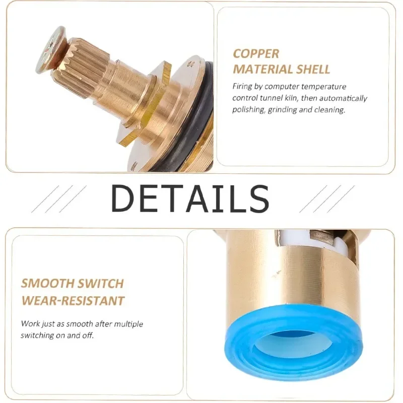 Faucet Valves Replacement Brass Faucet Valves Household Sink Tap Inner Cartridges Kitchen Bathroom Accessories 10/1pcs