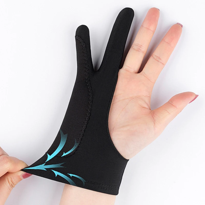 Anti-fouling Anti-Mistouch Anti Abrasion And Anti Perspiration Two-Fingers Anti-touch Painting Glove For Drawing Tablet Glove