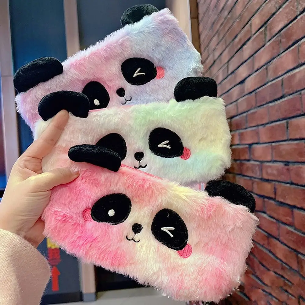 

Школьные принадлежности, пенал для ручек, Обучающие канцелярские принадлежности, сумка для ручек в виде панды, женская сумка для карандашей, плюшевая сумка для карандашей