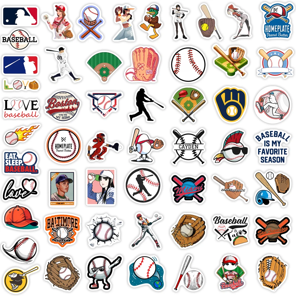 Baseball Stickers Cartoon DIY Toy Gift Decal Graffiti Stickers for Phone Laptop Bottles Scrapbook Kids Waterproof Sticker cartoon stickers decorative stickers stationery stickers cartoon sticker stationery supplies