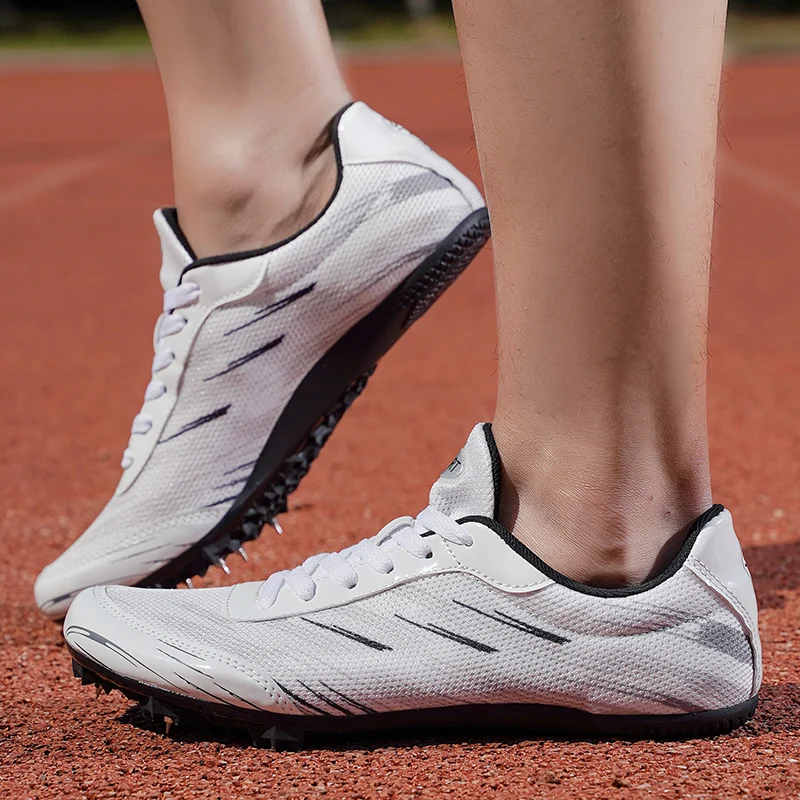 Breathable Track and Field Shoes for Men and Women, Training Sneakers, Jump Running, Soft, Lightweight Racing Shoes
