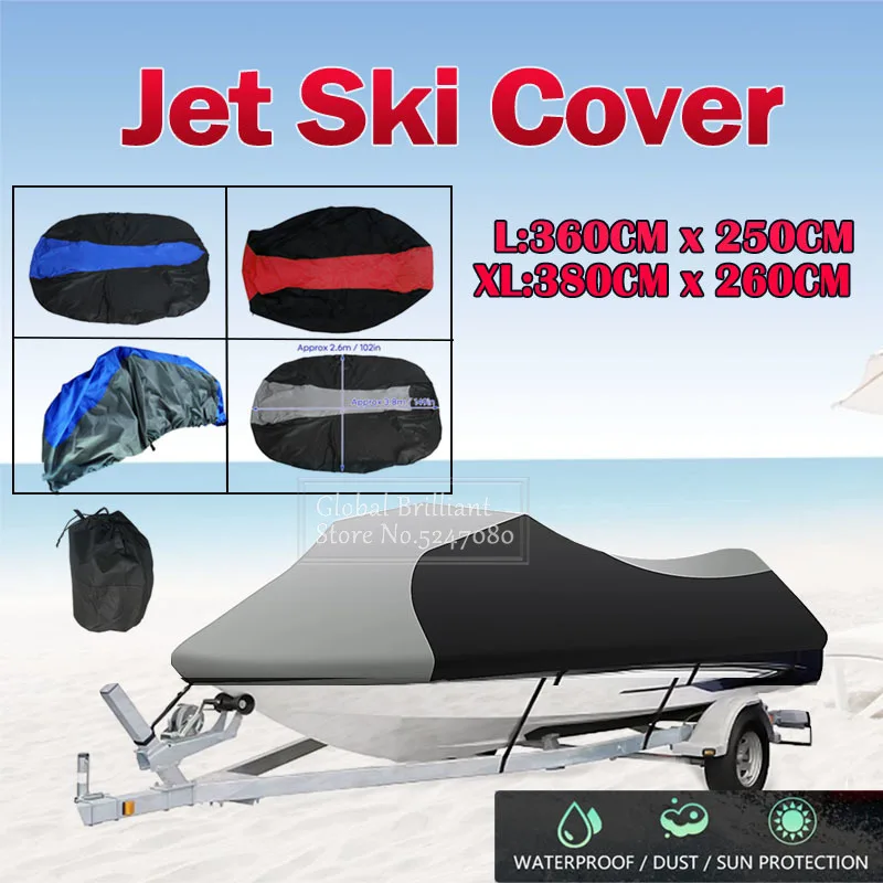 Boat Cover 4 Type 600D For Yamaha Wave Runner EXR VX Cruiser F Jet Ski Trailerable Anti UV V-Hull Protector Waterproof