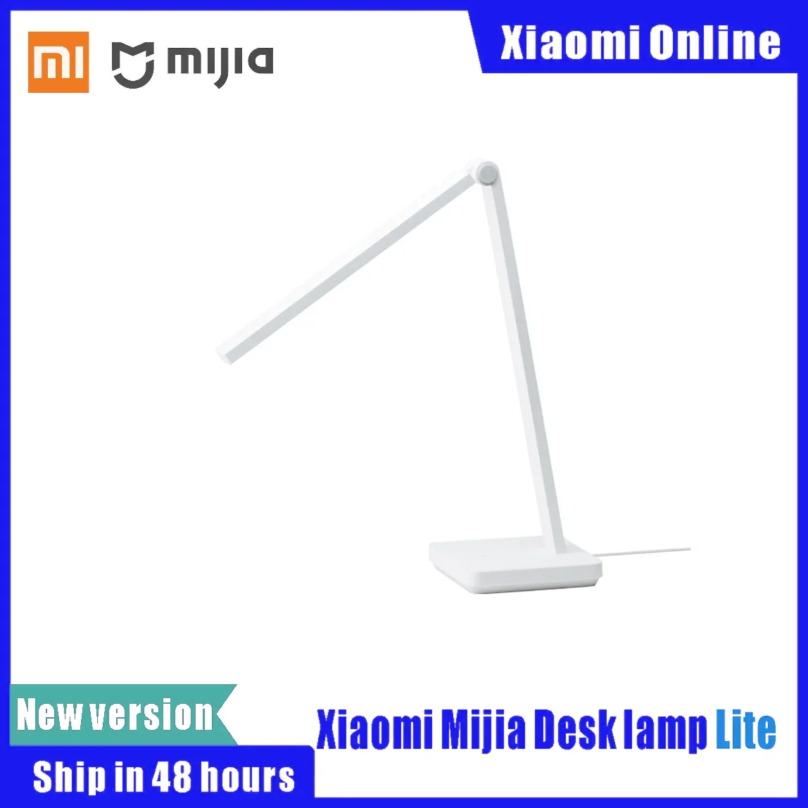 Xiaomi Mijia Table Lamp Lite Touch Switch No Strobe Eye Protection Dimmable LED Desk Reading Light US Plug Shiftable Light