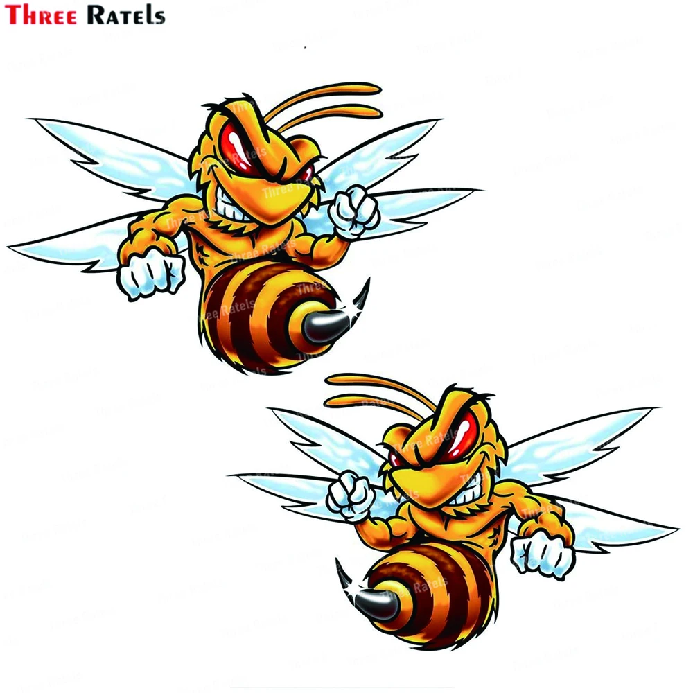 

Three Ratels J652 Full Color Fighting Yellow Jacket Decal Vinyl Waterproof Material Stickers