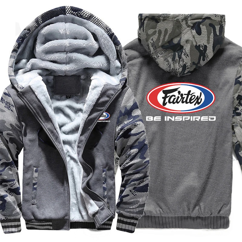 Winter Fairtex Be Inspired Hoodies Zipper Thick Unisex Fairtex Sweatshirt Man Warm Coat Fleece Streetwear Jacket 5